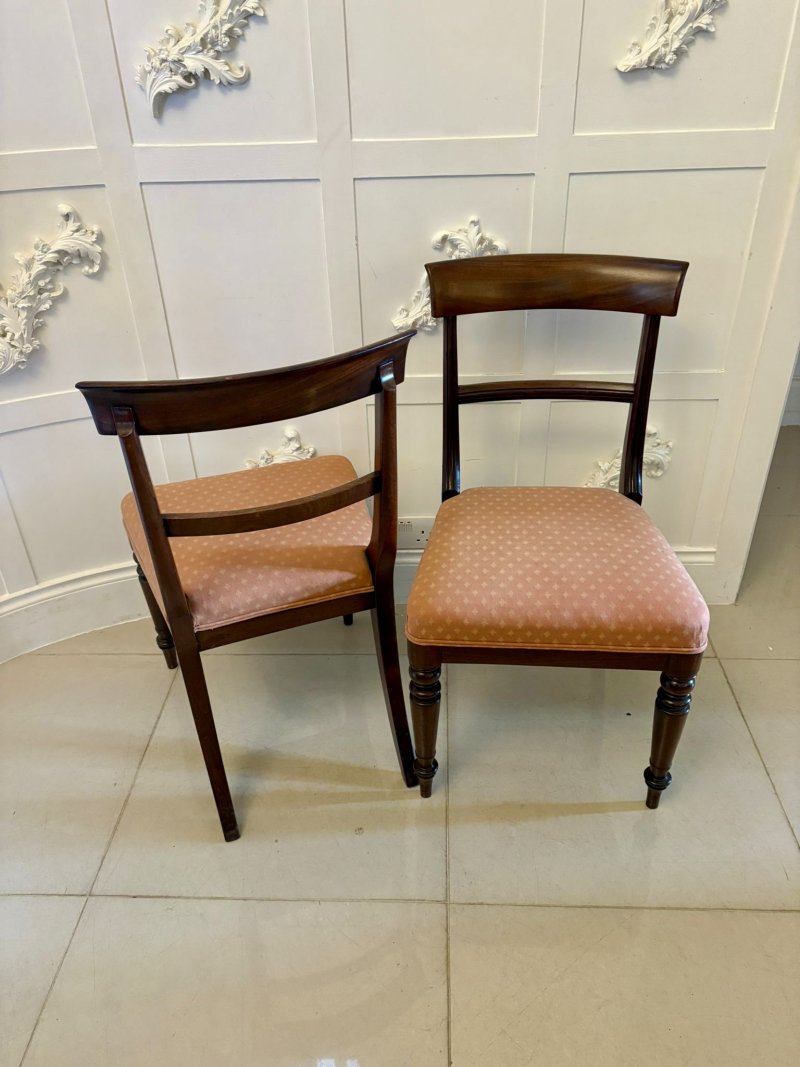 Antique Regency Set of Six Mahogany Dining Chairs - Image 3
